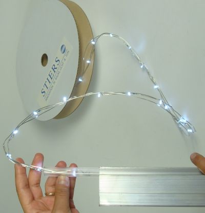 LED Kette, Kunststoffrohr und Alu-Profil